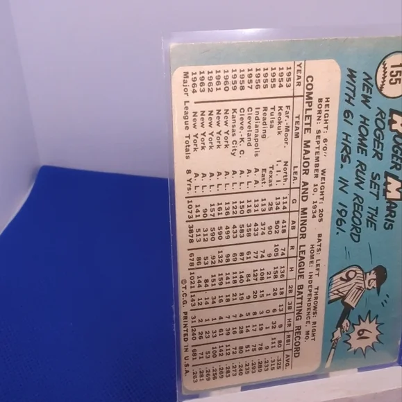 1965 Topps #155 Roger MarisYankees